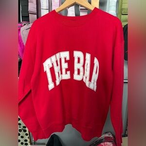 The Bar Varsity Crewneck Ruby